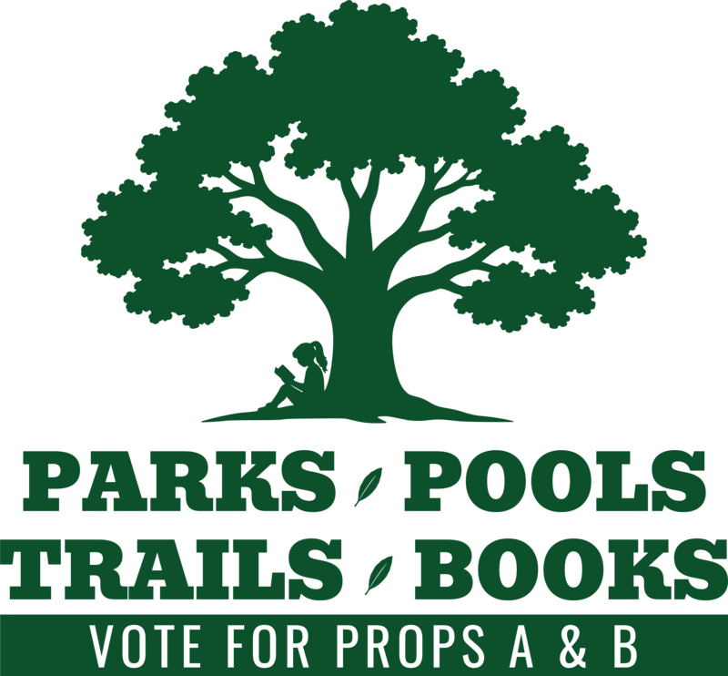 Parks, Pools, Trails & Books — Vote for Props A & B